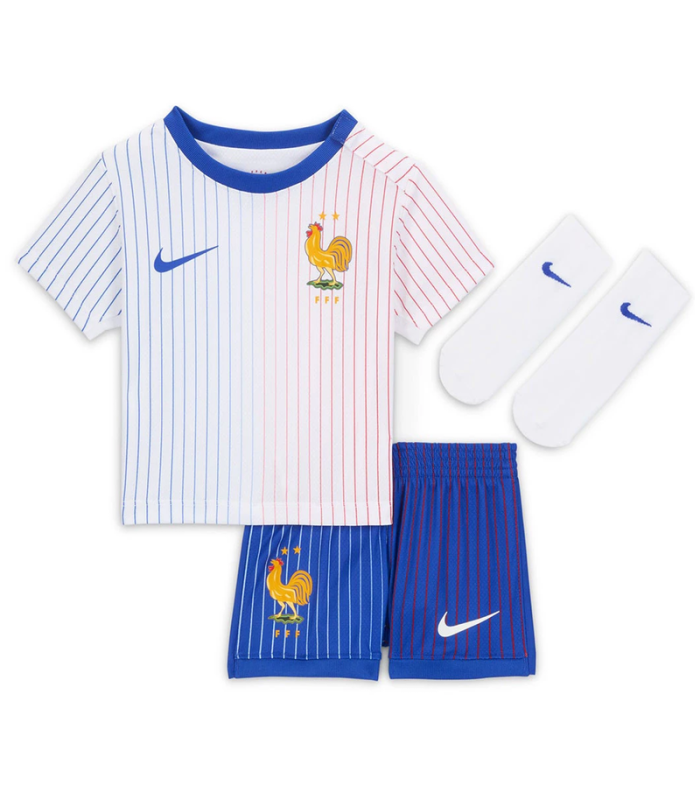 Ensemble Maillot Short Chaussettes Equipe de France Bébé EURO 2024/2025 Extérieur