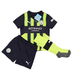 Ensemble Maillot Short Chaussettes Manchester City Petit Enfant 2024/2025 Extérieur