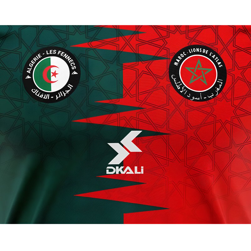 Maillot Maroc X Algérie 2025/2026 Vert Rouge
