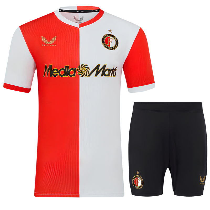 Ensemble Maillot Short Feyenoord 2025/2026 Domicile - Castore