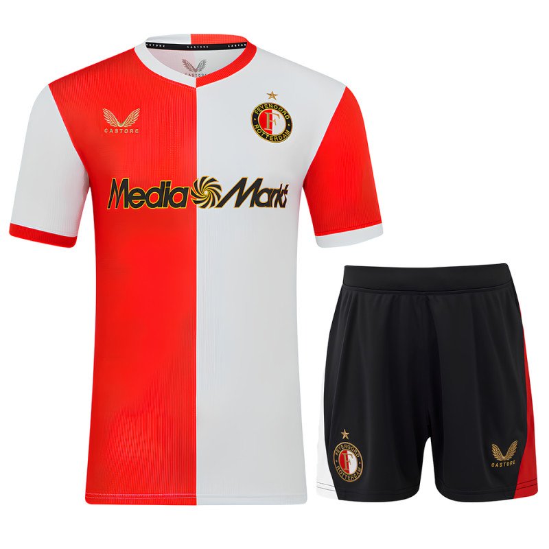 Ensemble Maillot Short Feyenoord Enfant 2025/2026 Domicile - Castore