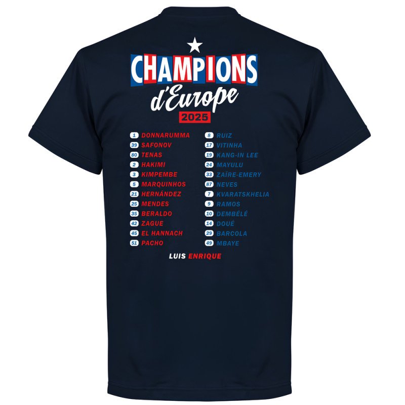 T-Shirt Paris Vainqueur Ligue des Champions 2025T-Shirt Paris Vainqueur Ligue des Champions 2025 - 1 Etoile T-Shirt Paris Vainqueur Ligue des Champions 2025T-Shirt Paris Vainqueur Ligue des Champions 2025 - 1 Etoile