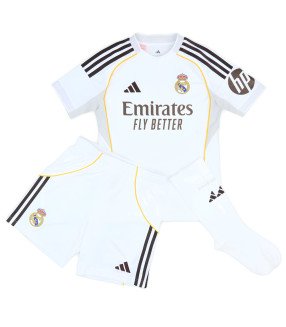 Ensemble Maillot Short Chaussettes Real Madrid Enfant 2025/2026 Domicile - Adidas