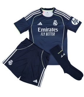 Ensemble Maillot Short Chaussettes Real Madrid Enfant 2025/2026 Extérieur - Adidas