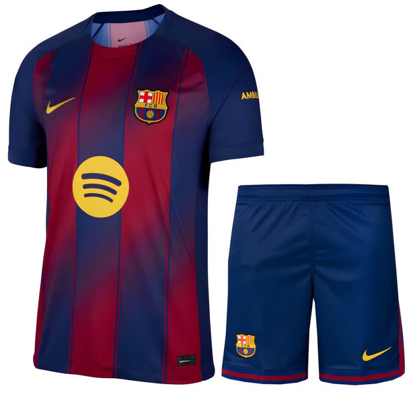 Ensemble Maillot Short FC Barcelone 2025/2026 Domicile - Nike Ensemble Maillot Short FC Barcelone 2025/2026 Domicile - Nike
