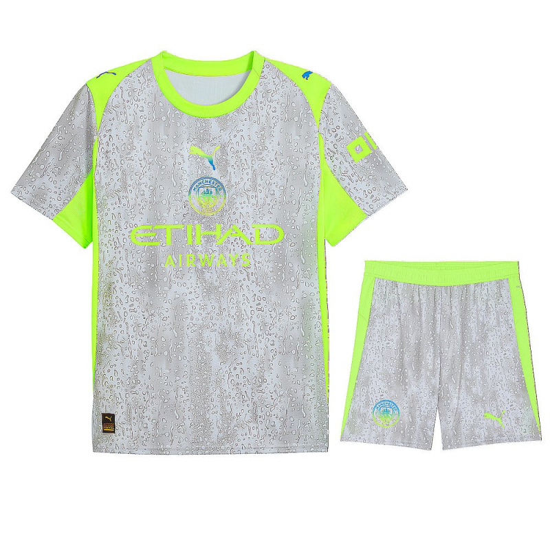  Ensemble Maillot Short Manchester City Enfant 2025/2026 Third - Puma