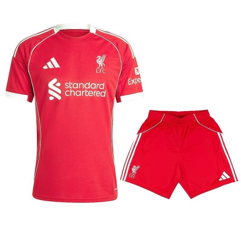  Ensemble Maillot Short Liverpool Enfant 2025/2026 Domicile - Adidas