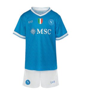  Ensemble Maillot Short SSC Napoli Enfant 2025/2026 Domicile - EA7 Emporio Armani