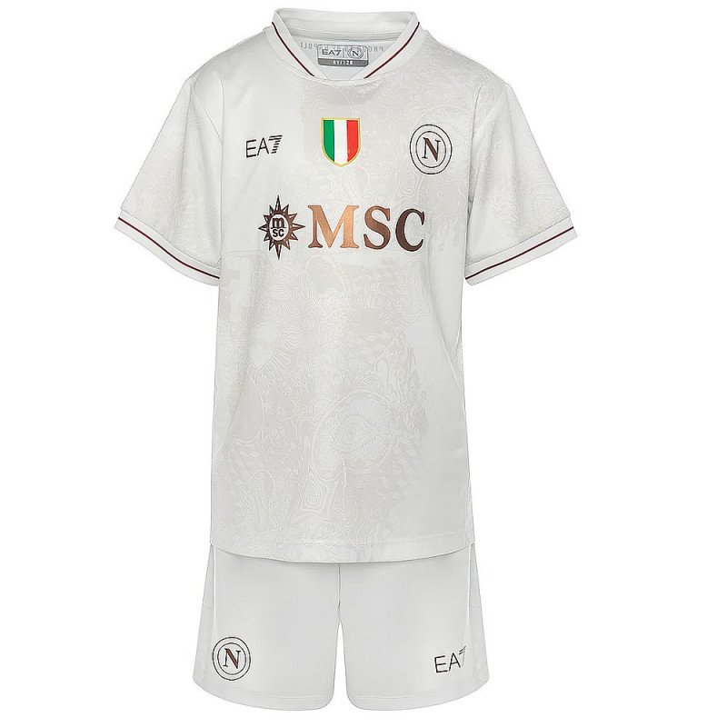  Ensemble Maillot Short SSC Napoli Enfant 2025/2026 Extérieur - EA7 Emporio Armani