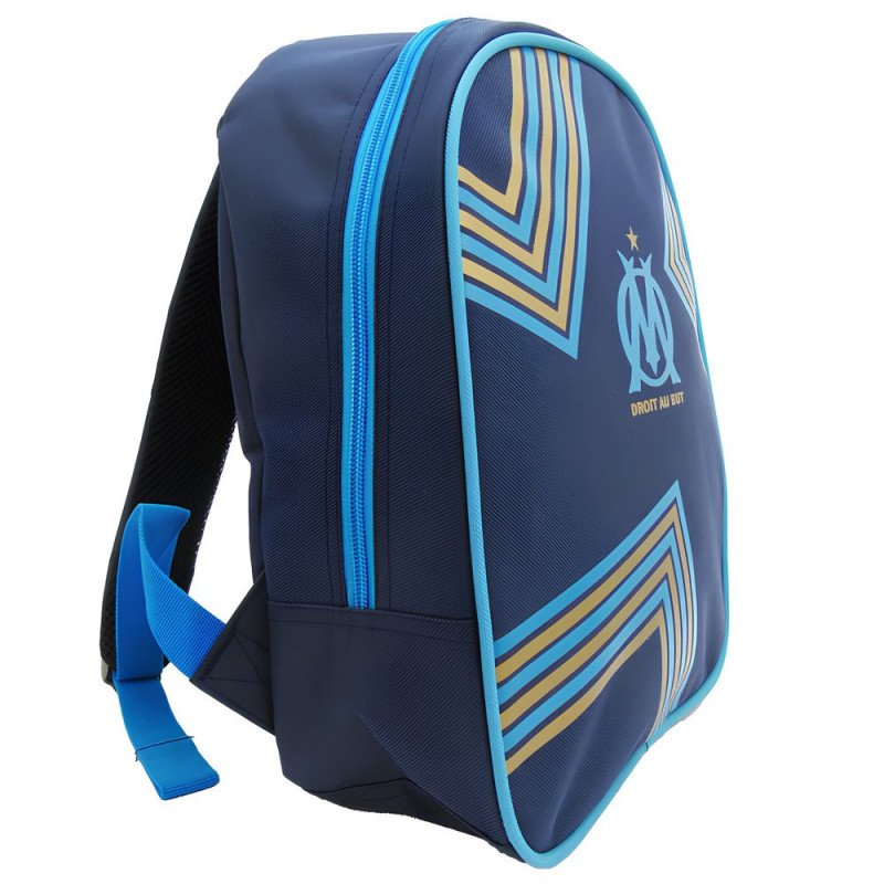  Sac à dos OM Olympique de Marseille Scolaire – Rentrée École 2025 – Licence Officielle – Bleu / Or