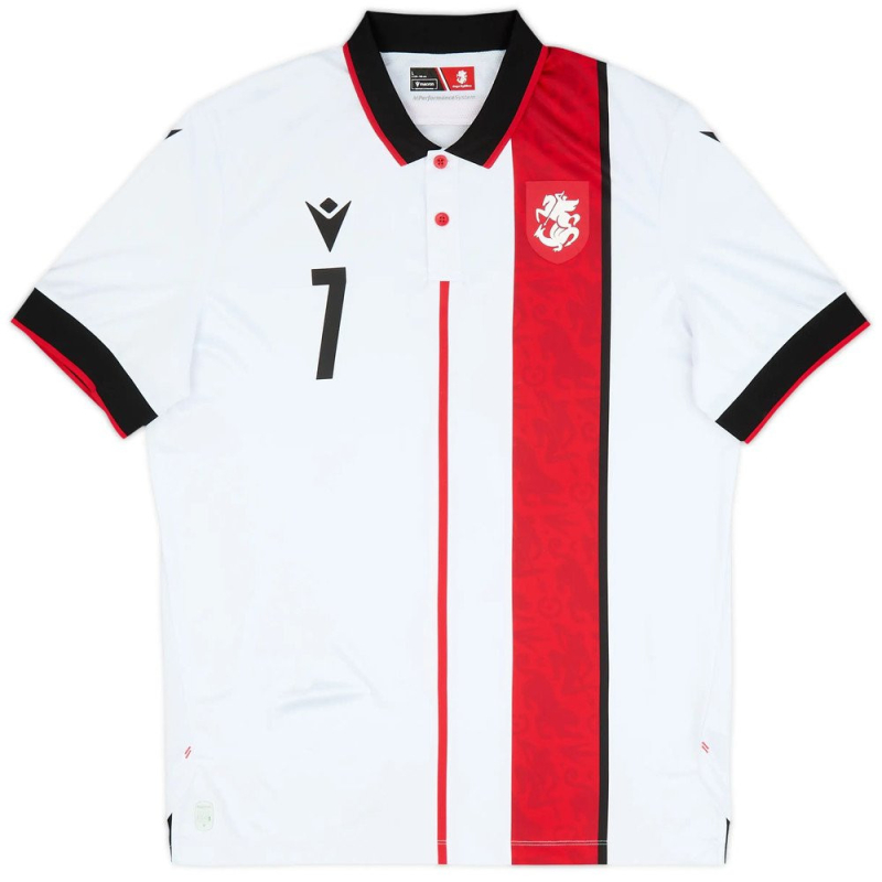 Maillot Géorgie Kvaratskhelia 2025/2026 Domicile - Macron