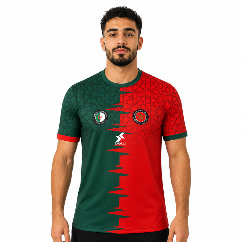 Maillot Maroc X Algérie 2025/2026 Vert Rouge
