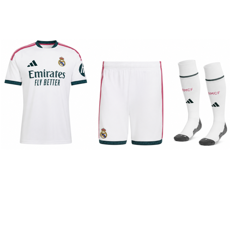 Ensemble Maillot Short Chaussettes Real Madrid Enfant 2026/2027 - Adidas